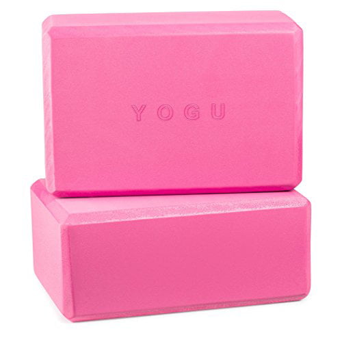 YOGU Yoga Blocks Set of 1 or 2 EVA Foam or Cork Wood 